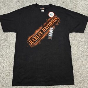 Harley-Davidson Mens Graphic Tee Shirt Size LT Black Biker Logo Pocono Mountains